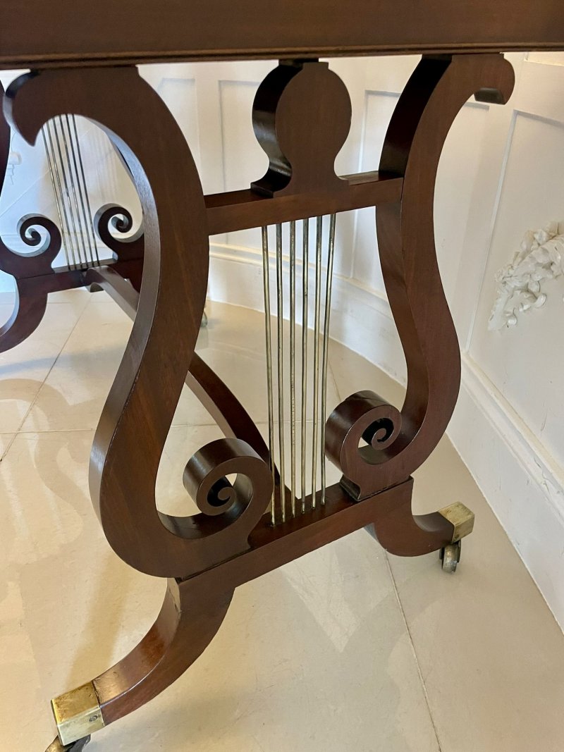 Superb Quality Antique Regency Mahogany Free Standing Writing Desk - Image 13